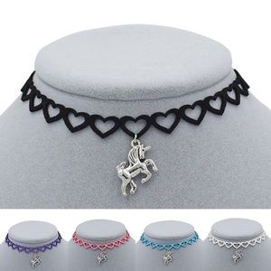 🦄 Unicorn heart choker available in various colors 💜